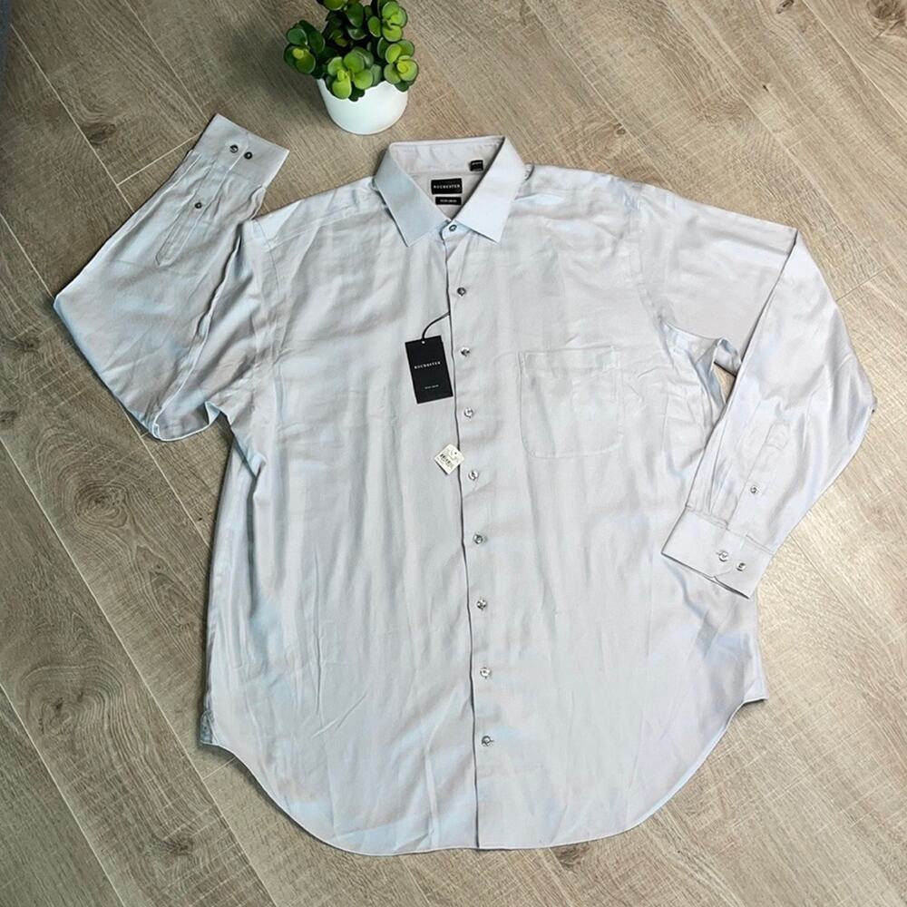 NWT ROCHESTER Men's Long Sleeve Button Down Dress Shirt